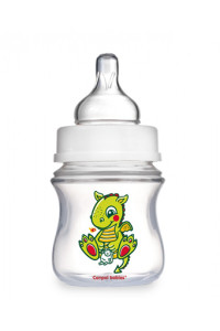Бутылочка Canpol babies Easy Start с широким горлышком, пластик, соска силикон, фигурная,120 мл